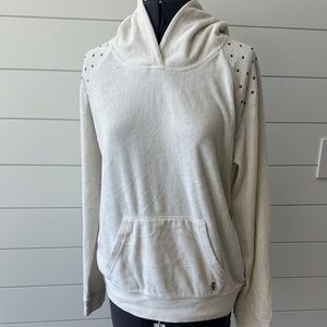 Juicy Couture hoodie Women's Cream Studded Shoulders medium